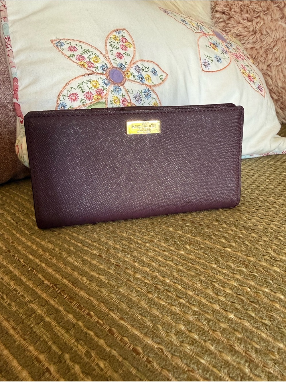 Kate Spade Laurel Way Stacy Flat Wallet Saffiano Leather